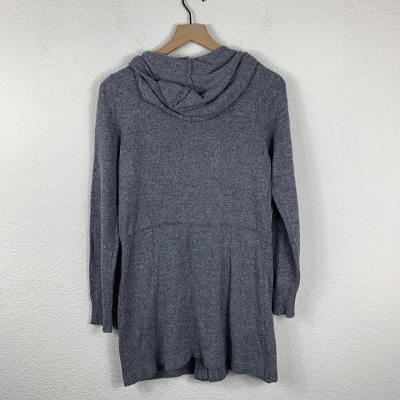 DAKINI Womens Wool Cashmere Gray Hooded Zip Up Sweater Size Small - Picture 7 of 9